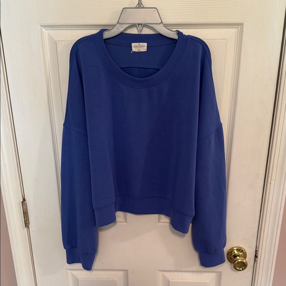 Simply Southern Blue Stretchy Sweatshirt